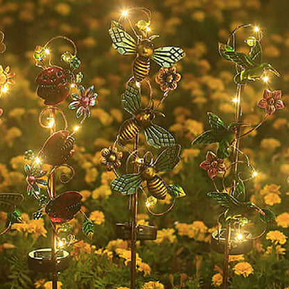 Kolorowa Solarna Lampa Ogrodowa – LED Kijek, Wodoodporna IP44