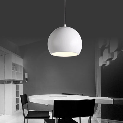 Nowoczesna Lampa Wisząca z Aluminium – Czarny, Biały, Żółty, Niebieski, Różowy, Czerwony, Zielony, Szary – E26
