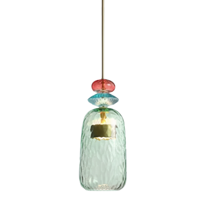 Macaron – Kolorowa szklana lampa wisząca w nowoczesnym stylu – Zabawy design
