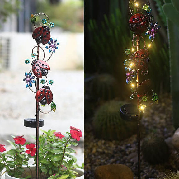Kolorowa Solarna Lampa Ogrodowa – LED Kijek, Wodoodporna IP44