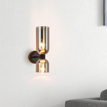 Flute – Elegancka Lampa Ścienna ze Szkła i Żelaza w Stylu Retro
