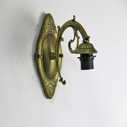 Designer glass and iron wall lamp - many colours