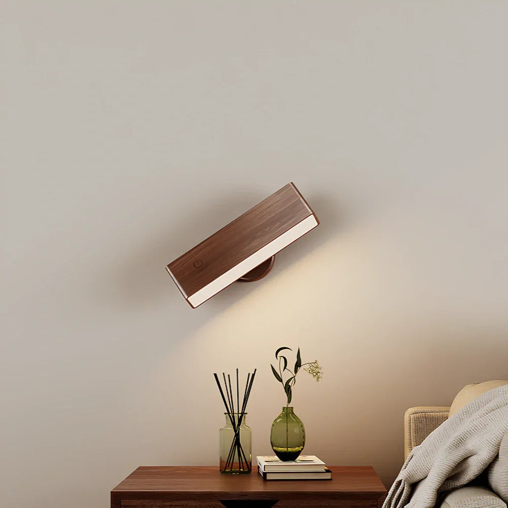Elegancka obrotowa lampa ścienna z magnetycznym mocowaniem