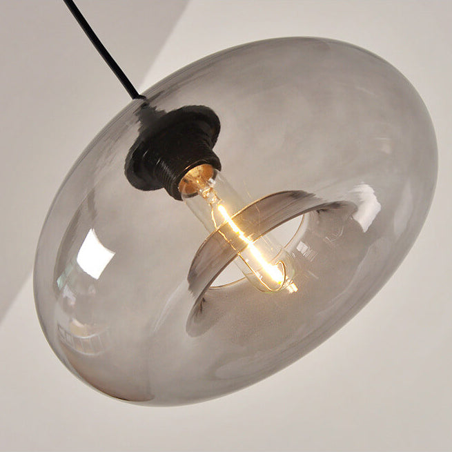 Industrial Glass Hanging Lamp – Ø28 cm, Multiple Colors, E26 Socket