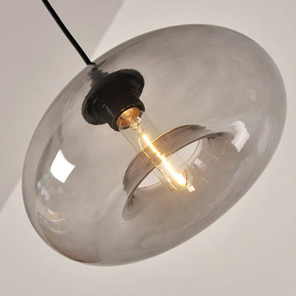 Industrial Glass Hanging Lamp – Ø28 cm, Multiple Colors, E26 Socket