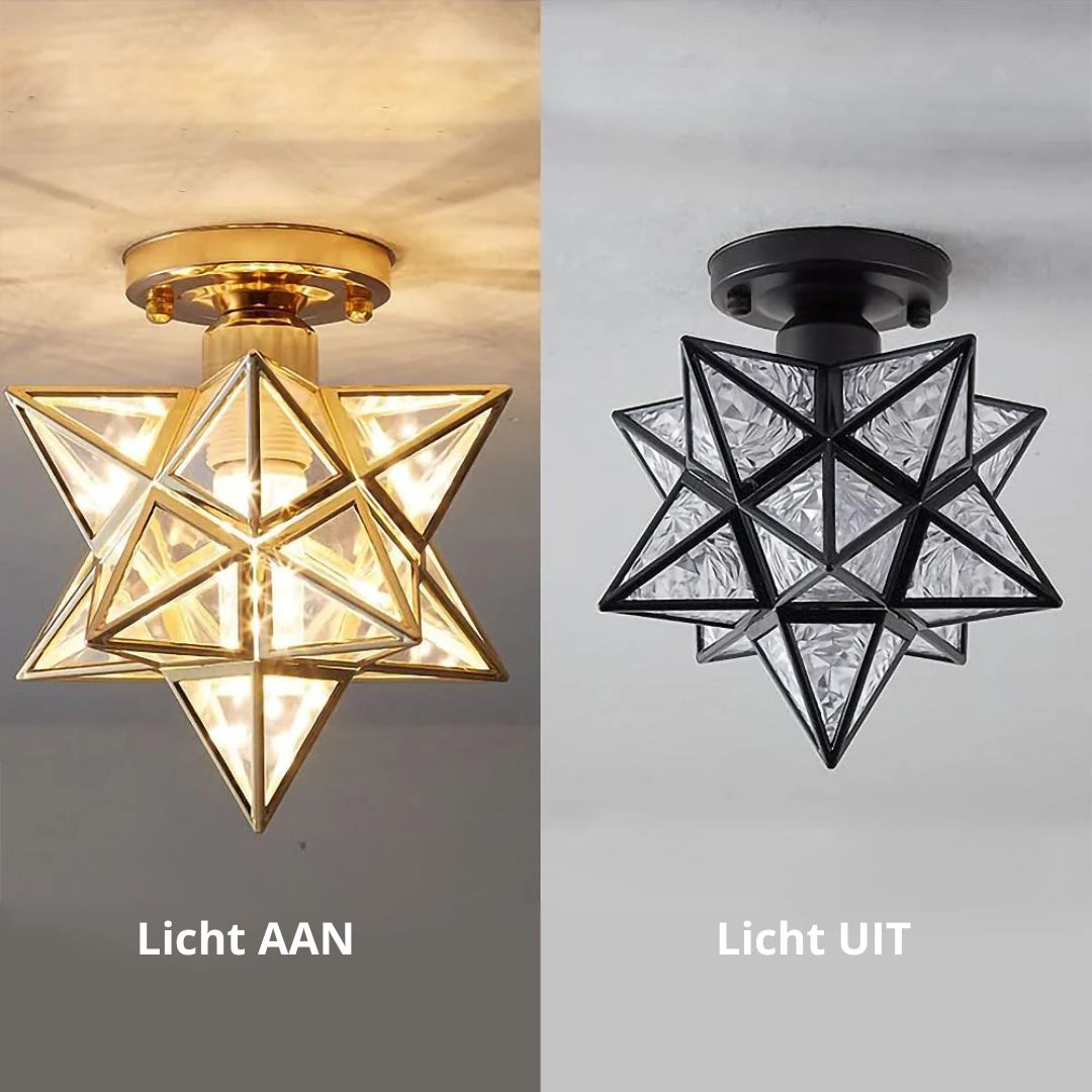 Ovo – Elegancka lampa sufitowa w kształcie gwiazdy