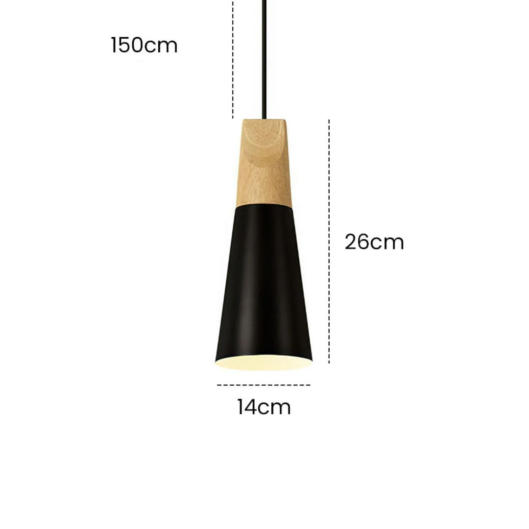 Ovia – Skandynawska Lampa Wisząca z Drewna i Aluminium, minimalistyczny design