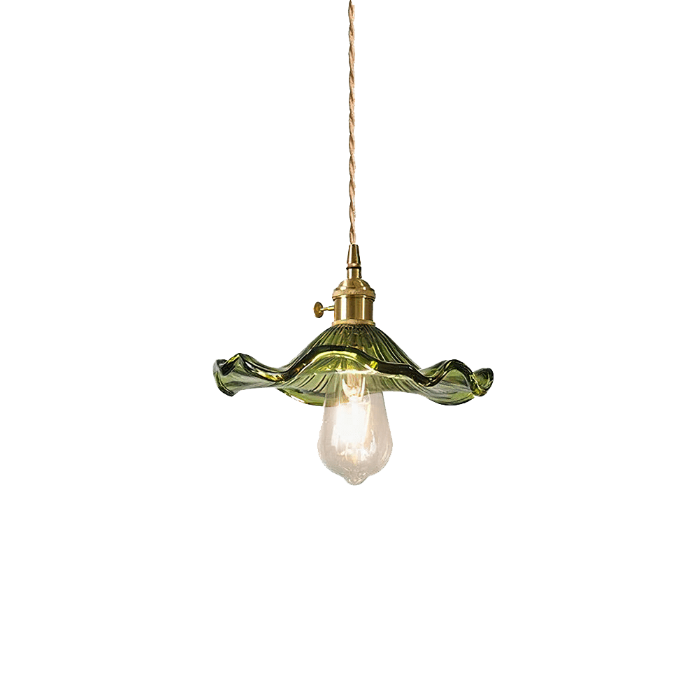 Elegancka Szklana Lampa Wisząca w Kształcie Kwiatu Hibiskusa ze Stylowym Designem