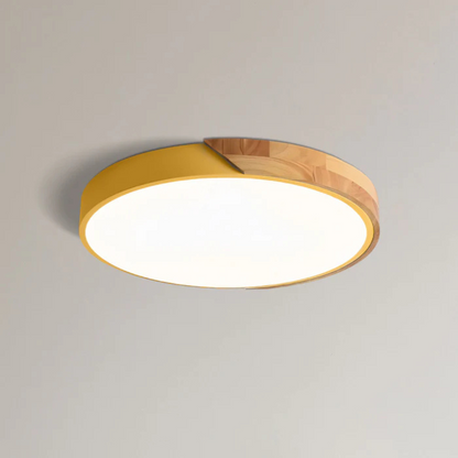 Lampa Sufitowa LED w Skandynawskim Stylu z Drewna i Akrylu