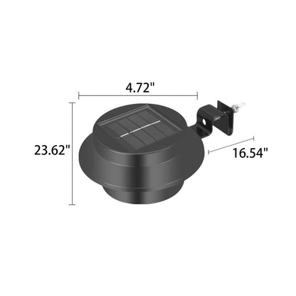 Industrial Solar Wall Light - Black/White - Weatherproof