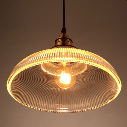 Nowoczesna Szklana Lampa Wisząca – Bursztynowa lub Przezroczysta z Regulowanym Kablem