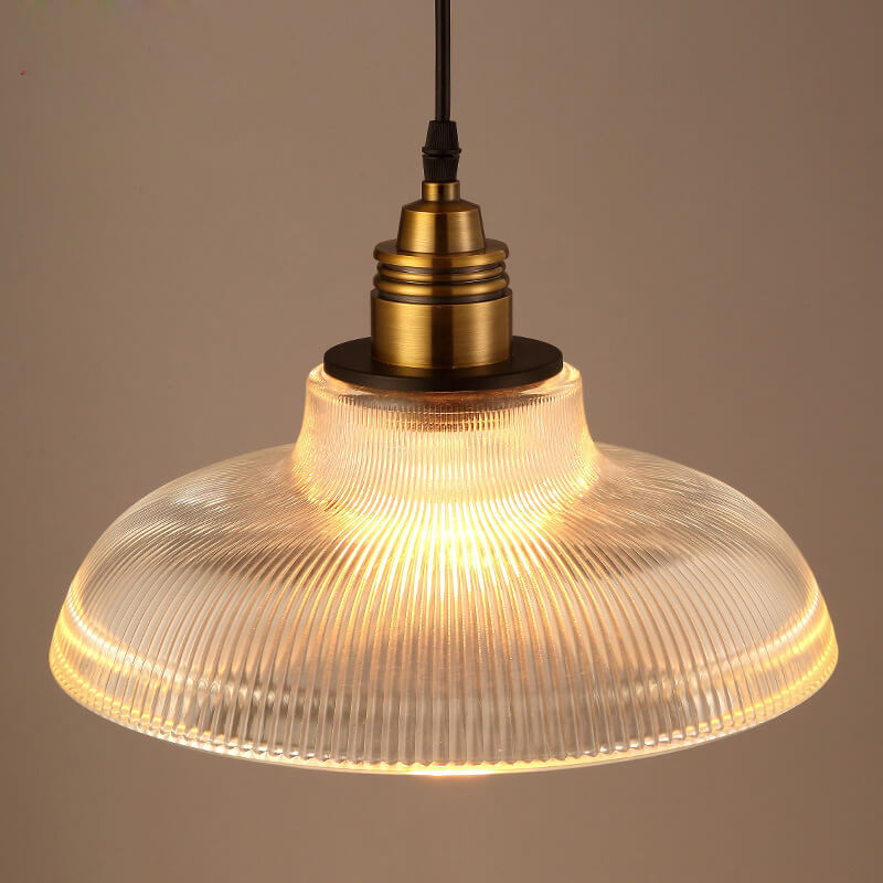 Nowoczesna Szklana Lampa Wisząca – Bursztynowa lub Przezroczysta z Regulowanym Kablem