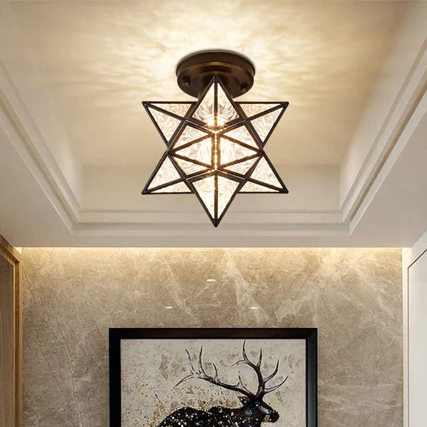 Ovo – Elegancka lampa sufitowa w kształcie gwiazdy