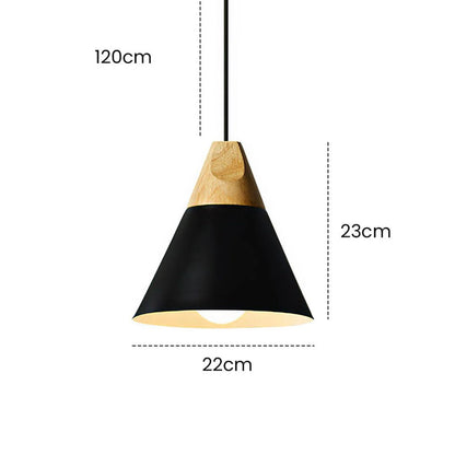 Ovia – Skandynawska Lampa Wisząca z Drewna i Aluminium, minimalistyczny design