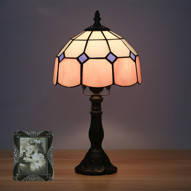 Designer Table Lamp – Handmade Stained Glass in Various Colors