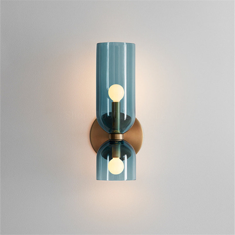 Flute – Elegancka Lampa Ścienna ze Szkła i Żelaza w Stylu Retro