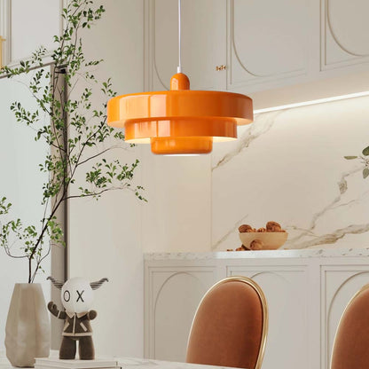 Round Stylish Iron Pendant Light – Elegant Industrial Design for Home and Kitchen