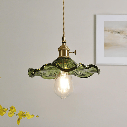 Elegancka Szklana Lampa Wisząca w Kształcie Kwiatu Hibiskusa ze Stylowym Designem