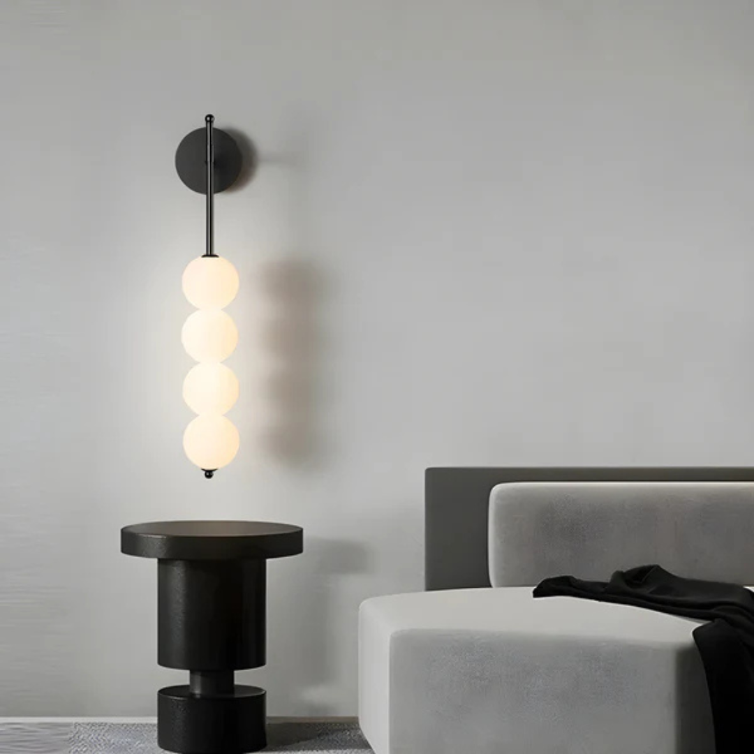 Nowoczesna lampa ścienna Japandi z ciepłym światłem LED