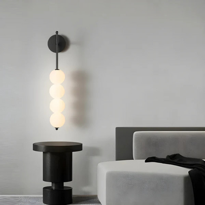 Nowoczesna lampa ścienna Japandi z ciepłym światłem LED