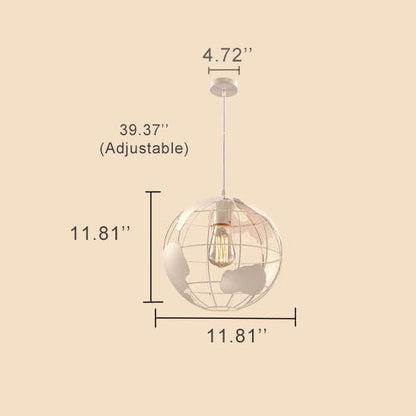 Industrialna lampa wisząca World – czarna lub biała – oprawka E26