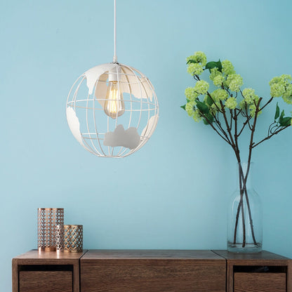 Industrialna lampa wisząca World – czarna lub biała – oprawka E26