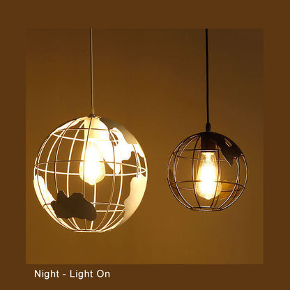 Industrialna lampa wisząca World – czarna lub biała – oprawka E26