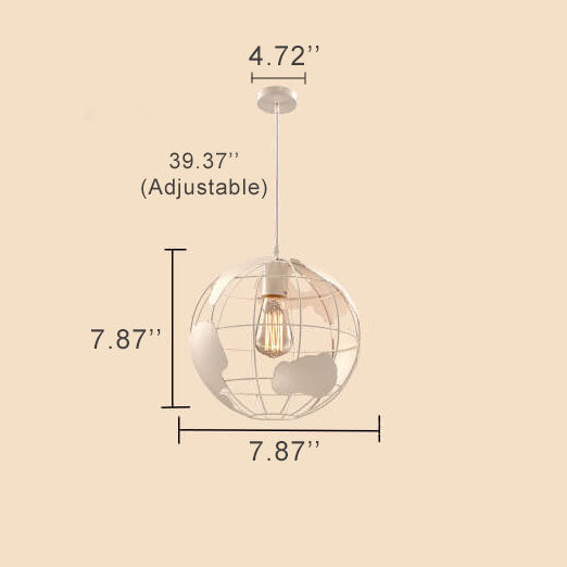 Industrialna lampa wisząca World – czarna lub biała – oprawka E26