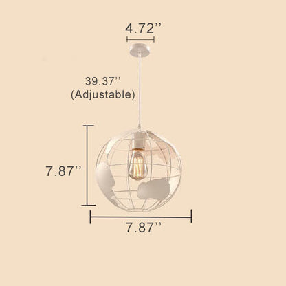 Industrialna lampa wisząca World – czarna lub biała – oprawka E26