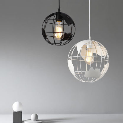 Industrialna lampa wisząca World – czarna lub biała – oprawka E26