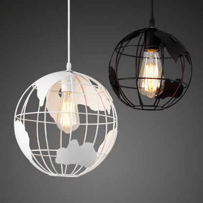 Industrialna lampa wisząca World – czarna lub biała – oprawka E26