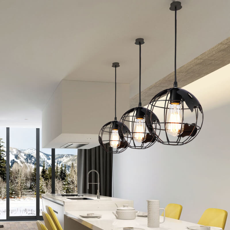 Industrialna lampa wisząca World – czarna lub biała – oprawka E26