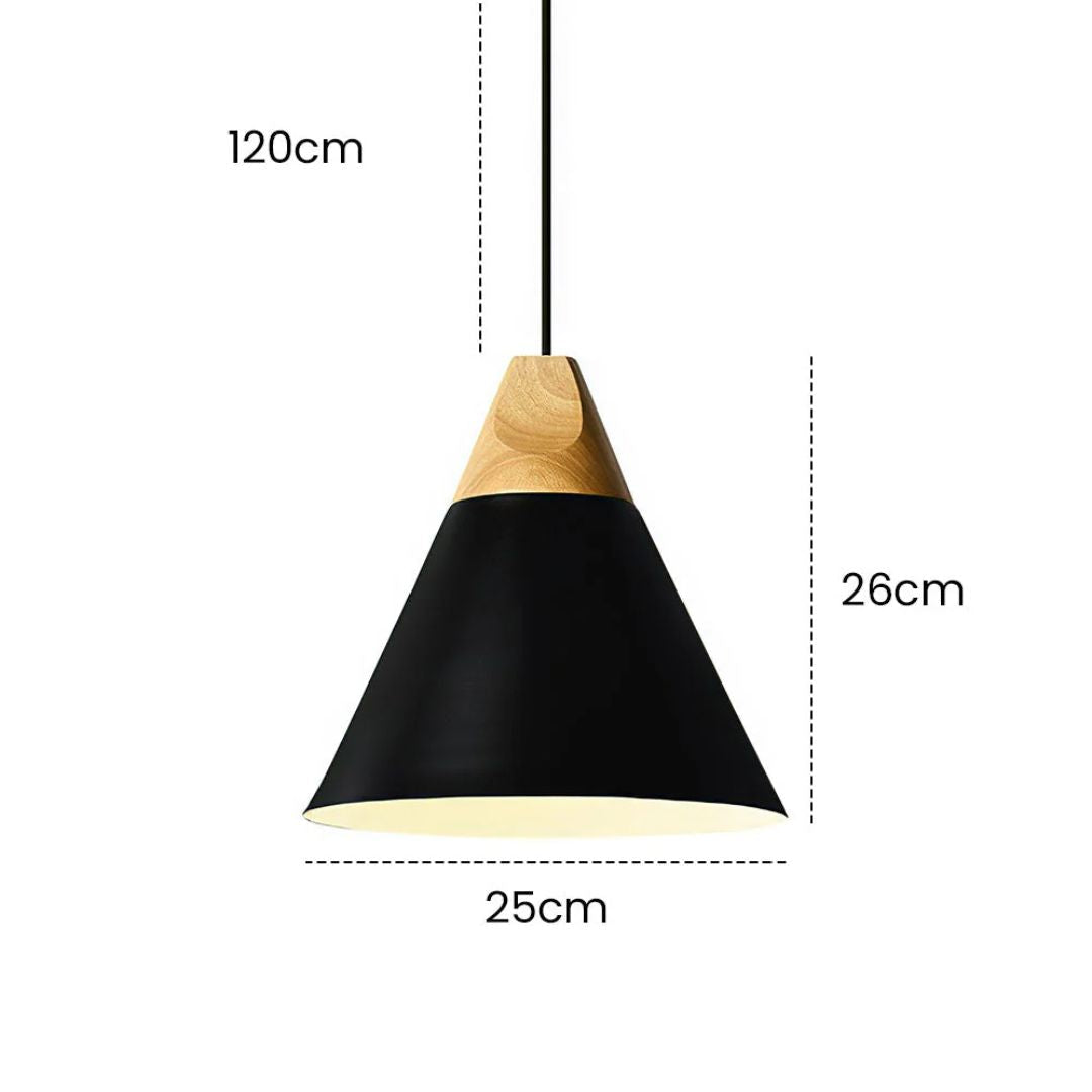 Ovia – Skandynawska Lampa Wisząca z Drewna i Aluminium, minimalistyczny design