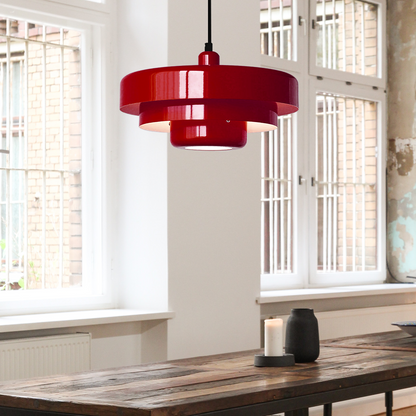 Round Stylish Iron Pendant Light – Elegant Industrial Design for Home and Kitchen