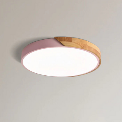 Lampa Sufitowa LED w Skandynawskim Stylu z Drewnem i Akrylem – Nowoczesny Minimalizm