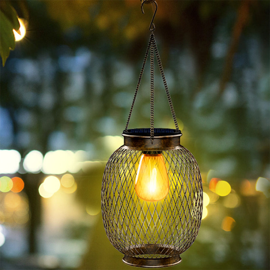 Solarna Lampa Zewnętrzna – Okrągła lub Owalna z Ciepłym Białym Światłem LED