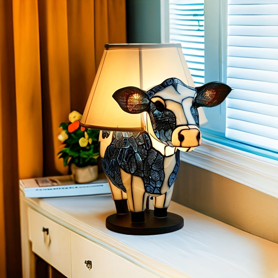 StarCow – Lampka Nocna z Żywicy w Kształcie Krowy do Sypialni i Salonu
