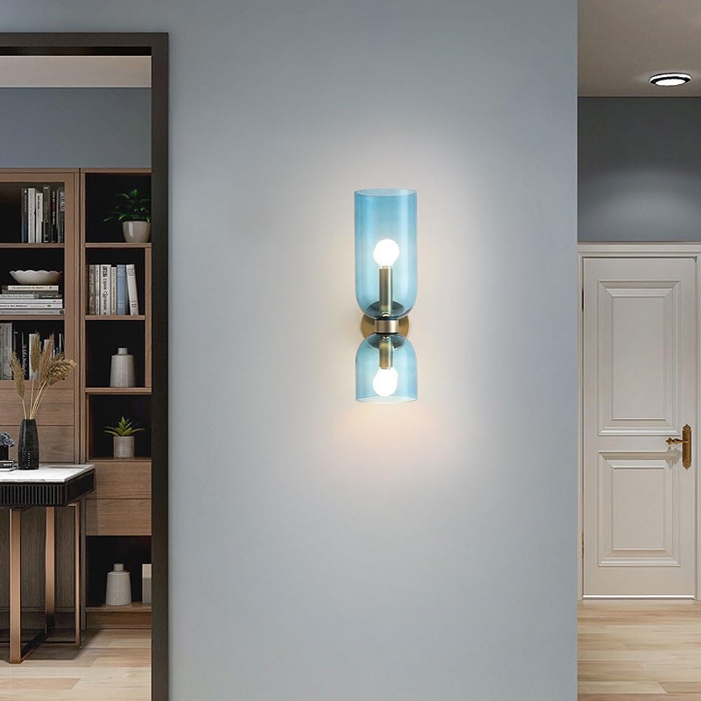 Flute – Elegancka Lampa Ścienna ze Szkła i Żelaza w Stylu Retro