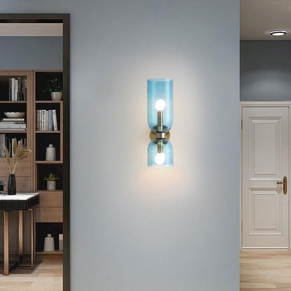 Flute – Elegancka Lampa Ścienna ze Szkła i Żelaza w Stylu Retro