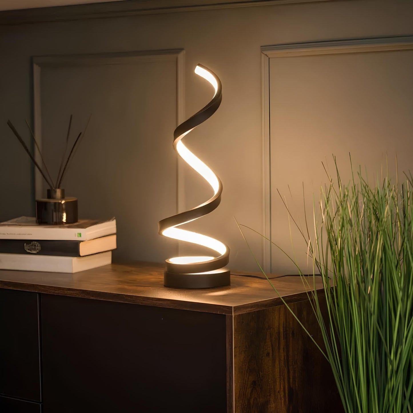 Industrial LED Spiral Lamp with Dimmable Function and Modern Design