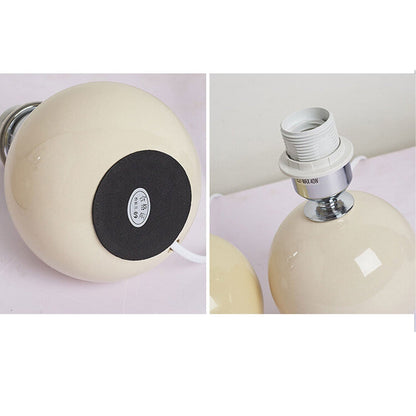 Nowoczesna ceramiczna lampa stołowa z tkaninowym abażurem – dostępna w wielu kolorach