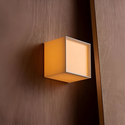 Japanese wall lamp in minimalist style with elegant fabric shade