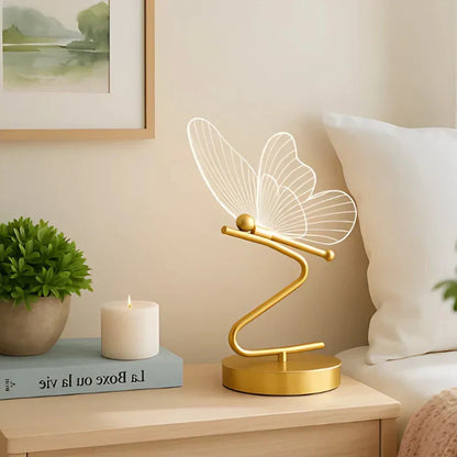 Stylowa Bezprzewodowa Lampa Stołowa – Motylkowy Design z 3 Kolorami Światła