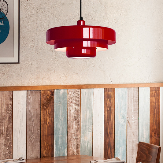 Round Stylish Iron Pendant Light – Elegant Industrial Design for Home and Kitchen