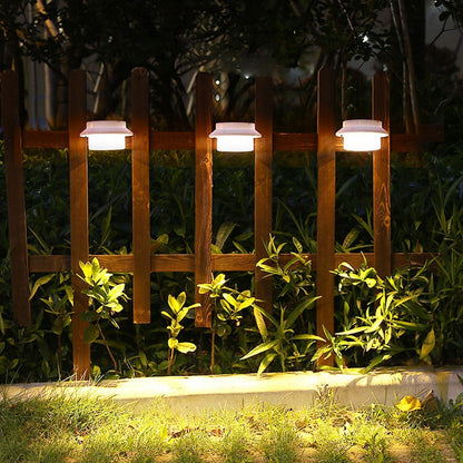 Industrial Solar Wall Light - Black/White - Weatherproof