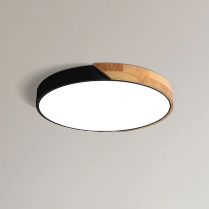 Lampa Sufitowa LED w Skandynawskim Stylu z Drewna i Akrylu