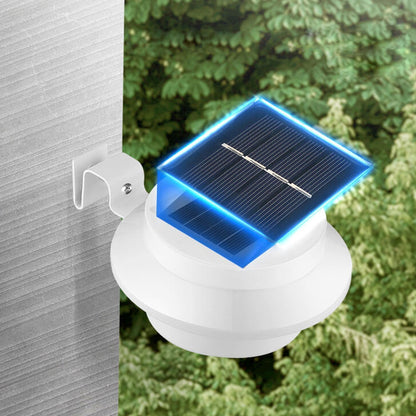 Industrial Solar Wall Light - Black/White - Weatherproof