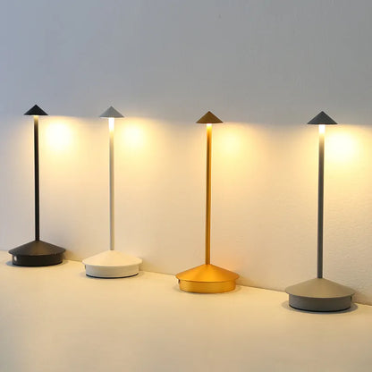 Skandynawska Minimalistyczna Lampa Stołowa z Ściemnialnym LED i Bezprzewodowym Designem
