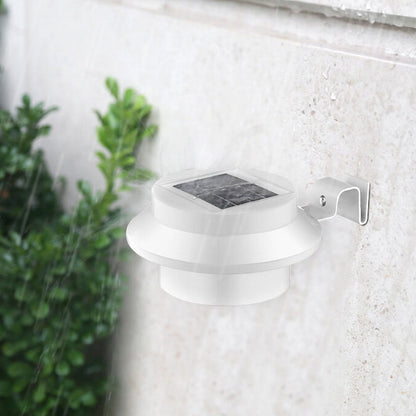Industrial Solar Wall Light - Black/White - Weatherproof