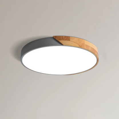 Lampa Sufitowa LED w Skandynawskim Stylu z Drewnem i Akrylem – Nowoczesny Minimalizm
